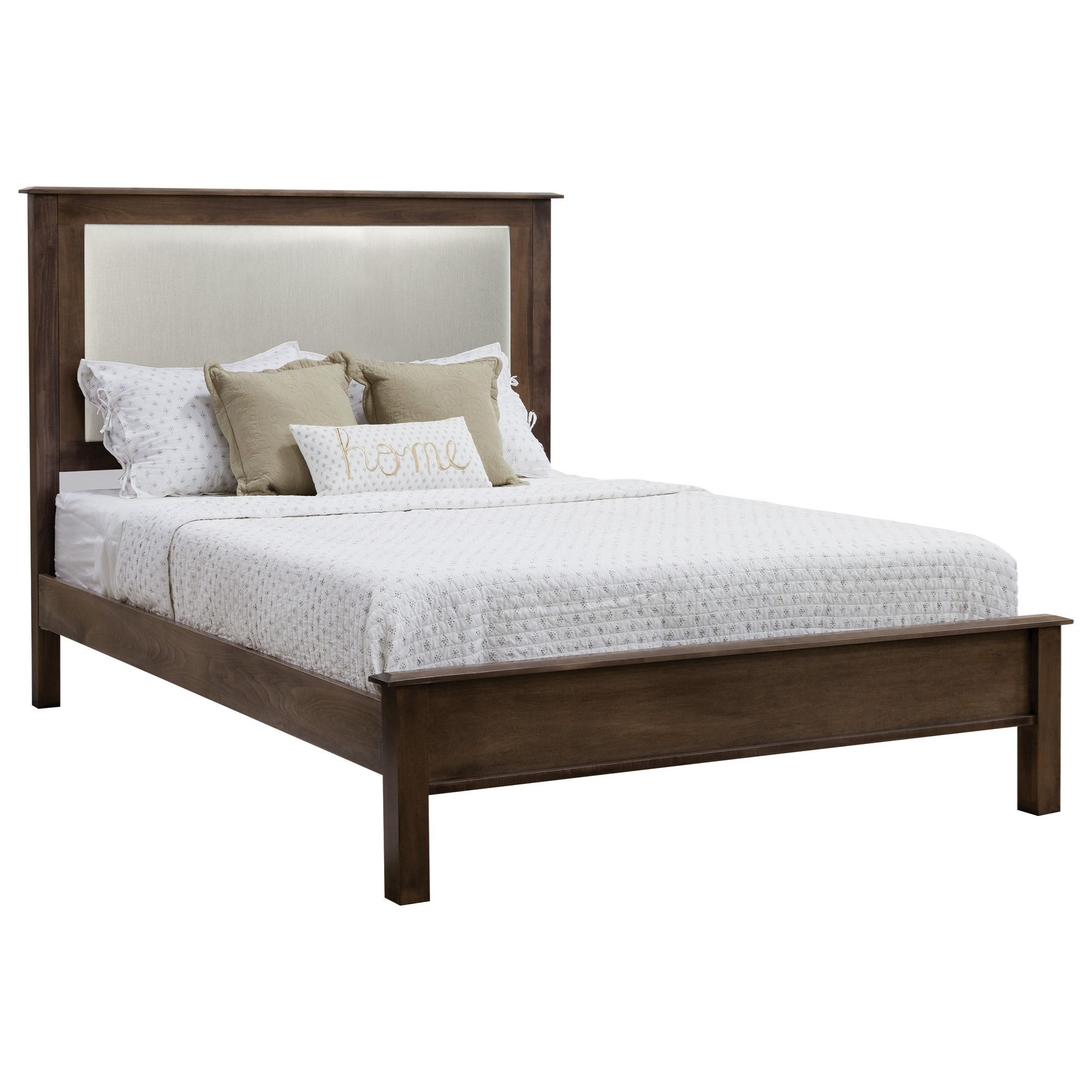 Daniel's Amish Manchester 308841+31+01 Twin Single Panel Fabric Bed with Low Footboard